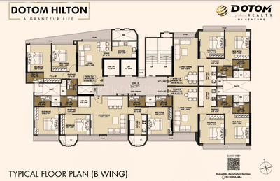 Project Image of 604.0 - 996.0 Sq.ft 2 BHK Apartment for buy in Dotom Hilton
