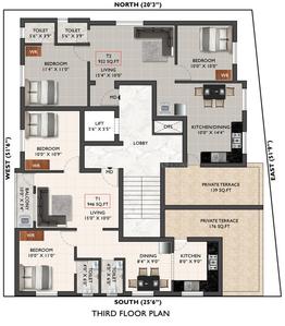 Project Image of 797.0 - 847.0 Sq.ft 2 BHK Apartment for buy in Ideal Homes Phase 1