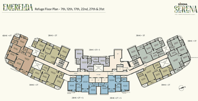 Project Image of 586.0 - 1415.0 Sq.ft 2 BHK Apartment for buy in Siddha Serena