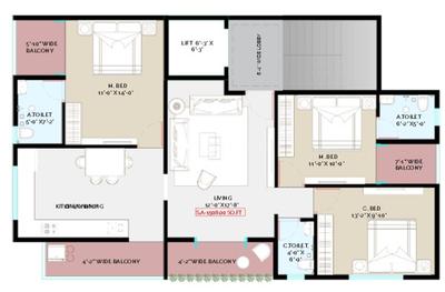 Project Image of 0.0 - 1508.0 Sq.ft 3 BHK Apartment for buy in Vastu Govind Tirth
