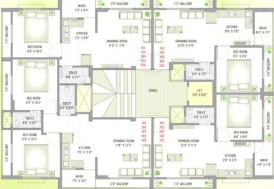 G R Oum Residency Cluster Plan 1