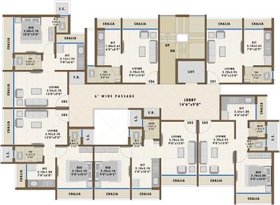 Project Image of 139.72 - 309.46 Sq.ft 1 RK Apartment for buy in Ashiana Pratik Heritage