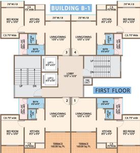 Project Image of 398.0 - 570.0 Sq.ft 1 BHK Apartment for buy in Shree Odhav Shree Hari Residency