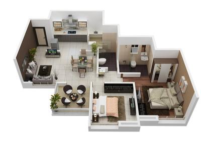 Project Image of 799.0 - 981.0 Sq.ft 2 BHK Apartment for buy in Revell Orchid Phase IV Building F