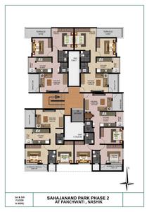 Shree Harikrushna Sahajanand Park A Wing Cluster Plan For 1st And 5th Floor 1
