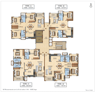 Project Image of 1748 Sq.ft 3 BHK Apartment / Flat for sale in Nayandahalli for Rs. 32000000