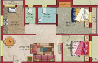 Project Image of 564.0 - 957.0 Sq.ft 1 BHK Apartment for buy in Chandran Casita