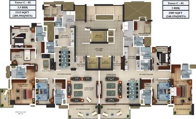 Project Image of 2795.0 - 6270.0 Sq.ft 3 BHK Apartment for buy in Mantri Blossom