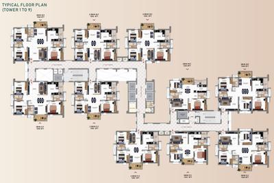 Project Image of 1253.0 - 1840.0 Sq.ft 2 BHK Apartment for buy in My Home Tridasa Tower 1 To 9