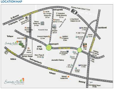 Project Image of 1665 Sq.ft 3 BHK Apartment / Flat for sale in Tellapur for Rs. 11000000