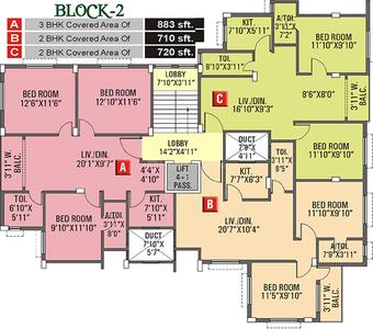 Project Image of 608.0 - 1509.0 Sq.ft 2 BHK Apartment for buy in DVA Ixora