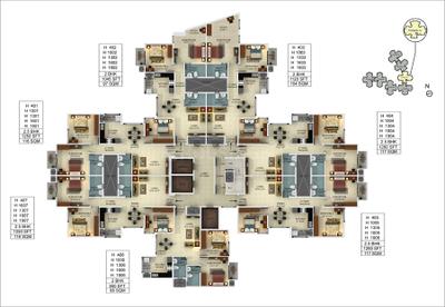 Project Image of 950.0 - 1740.0 Sq.ft 2 BHK Apartment for buy in Mantri Webcity