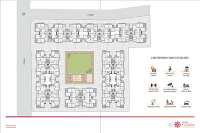 Project Image of 776.29 - 871.55 Sq.ft 3 BHK Apartment for buy in Pushkar Flora