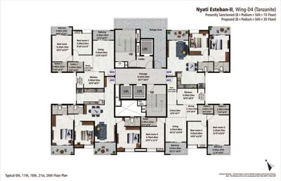 Project Image of 837.0 - 1214.0 Sq.ft 2 BHK Apartment for buy in Nyati Esteban II