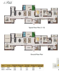 Project Image of 3628.0 - 3638.0 Sq.ft 5 BHK Apartment for buy in Casagrand Laurels