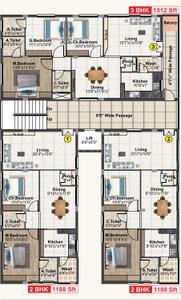 Project Image of 1188.0 - 1512.0 Sq.ft 2 BHK Apartment for buy in Siri Sampada White Cloud