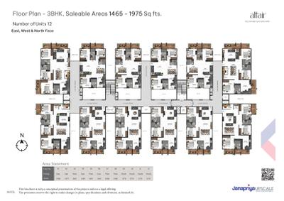 Project Image of 1465.0 - 1975.0 Sq.ft 3 BHK Apartment for buy in Janapriya Altair