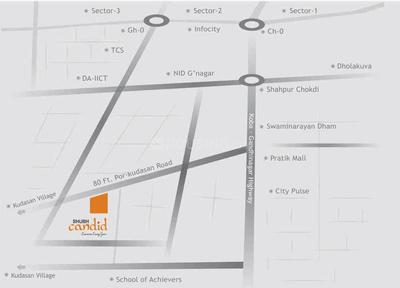 Project Image of 1206 Sq.ft 2 BHK Apartment / Flat for sale in Kudasan for Rs. 5800000