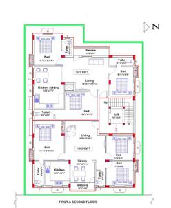 Project Image of 874.0 - 1373.0 Sq.ft 2 BHK Apartment for buy in Live Radha Flats