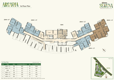 Project Image of 487.0 - 1531.0 Sq.ft 1 BHK Apartment for buy in Siddha Serena Phase III