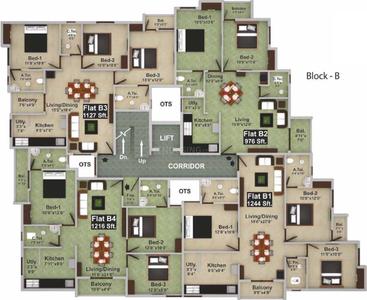 Project Image of 877.0 - 1258.0 Sq.ft 2 BHK Apartment for buy in Saradeuz Haven