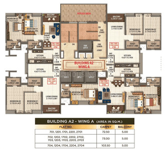 Project Image of 780.38 - 1114.06 Sq.ft 2 BHK Apartment for buy in Kumar Parc Residences A2