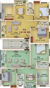Project Image of 570.0 - 1042.0 Sq.ft 1 BHK Apartment for buy in Blessed Exodus