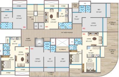 Project Image of 176.85 - 486.64 Sq.ft 1 RK Apartment for buy in Pratham Shree Samarth