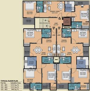 Project Image of 0.0 - 752.0 Sq.ft 2 BHK Apartment for buy in Om Prominence