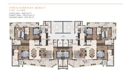 Project Image of 2500 Sq.ft 4 BHK Apartment / Flat for sale in Utrathiya for Rs. 34823250