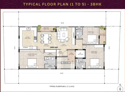 Project Image of 0.0 - 1995.0 Sq.ft 3 BHK Apartment for buy in Pearl Dew