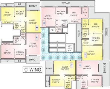 Project Image of 237.0 - 356.0 Sq.ft 1 BHK Apartment for buy in Reliable Utkarsh C D Wing