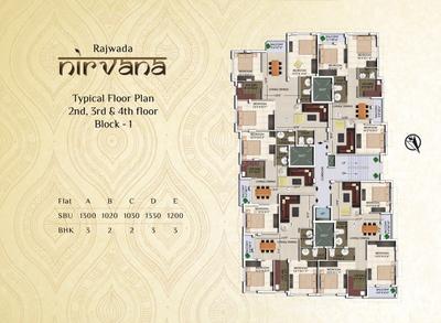 Project Image of 1020.0 - 1395.0 Sq.ft 2 BHK Apartment for buy in Rajwada Nirvana Block I