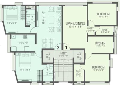 Project Image of 630.0 - 644.0 Sq.ft 2 BHK Apartment for buy in The Makwana Disha Co Op Housing Society Ltd