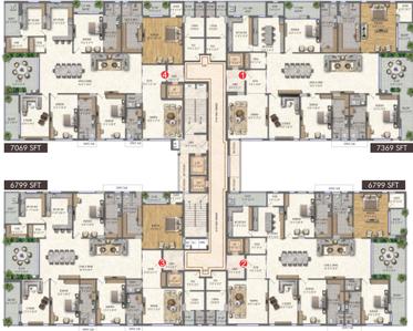 Project Image of 6799.0 - 7369.0 Sq.ft 4 BHK Apartment for buy in Vamsiram Jyothi Valencia