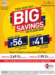 Project Image of 709.0 - 980.0 Sq.ft 2 BHK Apartment for buy in Romell Aether Wing B1