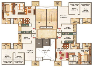 Project Image of 638.3 - 981.67 Sq.ft 2 BHK Apartment for buy in Kumar Palmspring Towers