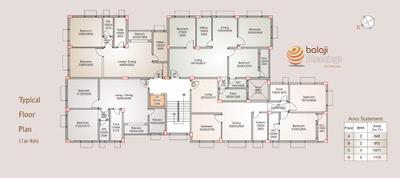 Project Image of 852.0 - 1200.0 Sq.ft 2 BHK Apartment for buy in Balaji Blessing