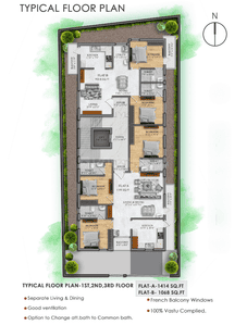Project Image of 1068.0 - 1414.0 Sq.ft 2 BHK Apartment for buy in Bluetique Enclave