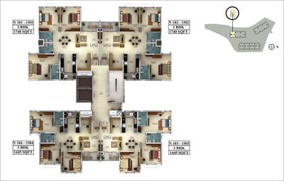 Project Image of 950.0 - 1740.0 Sq.ft 2 BHK Apartment for buy in Mantri Webcity
