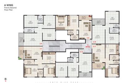Shree Sai Villas Wing A Cluster Plan From 1st To 2nd Floor 4