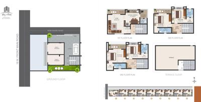Project Image of 1105.24 - 1538.81 Sq.ft 4 BHK Row House for buy in Malhar Sky Villas