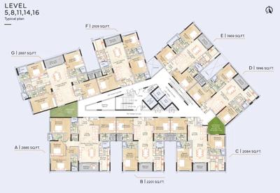 Project Image of 1969.0 - 2887.0 Sq.ft 3 BHK Apartment for buy in Appaswamy Skylon
