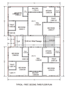 Project Image of 725.38 - 733.02 Sq.ft 3 BHK Apartment for buy in Sree Tulasi Paradise