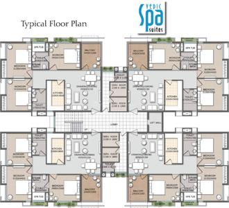 Project Image of 0.0 - 1400.0 Sq.ft 3 BHK Apartment for buy in Vedic Spa Suites