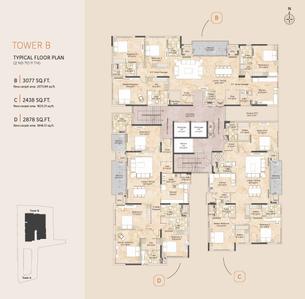 Project Image of 1947.0 - 3156.0 Sq.ft 3 BHK Apartment for buy in Appaswamy Belmont Residences