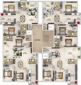Project Image of 0.0 - 1290.0 Sq.ft 2 BHK Apartment for buy in Mahabaleshwara Classique Temple Tree