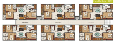 Project Image of 1695.0 - 1908.0 Sq.ft 3 BHK Apartment for buy in VRR Vaibhavam
