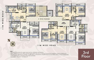 Project Image of 112.82 - 291.67 Sq.ft 1 RK Apartment for buy in Goldstone Golden Arcade