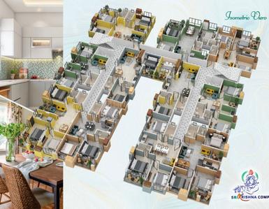 Project Image of 934.0 - 1375.0 Sq.ft 2 BHK Apartment for buy in Sri Krishna Complex